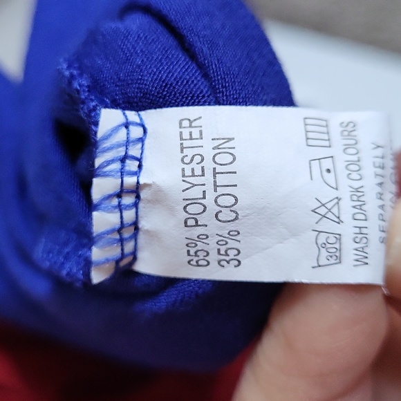 Lot of 2 Babydoll Short Sleeve Tshirt Dresses M Medium Blue Maroon Pockets - Picture 7 of 7